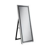Coaster Novak Rectangular Cheval Floor Mirror Silver Model 961421
